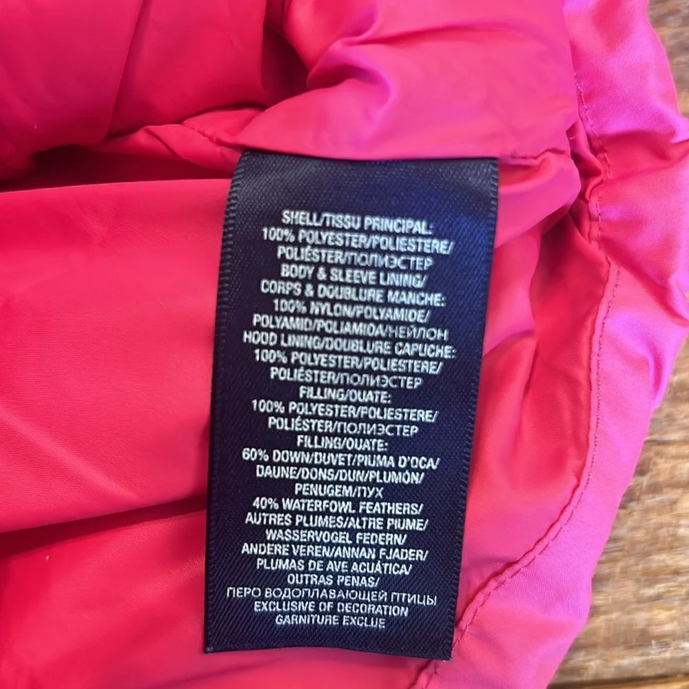 Ralph Lauren pink puffer jacket